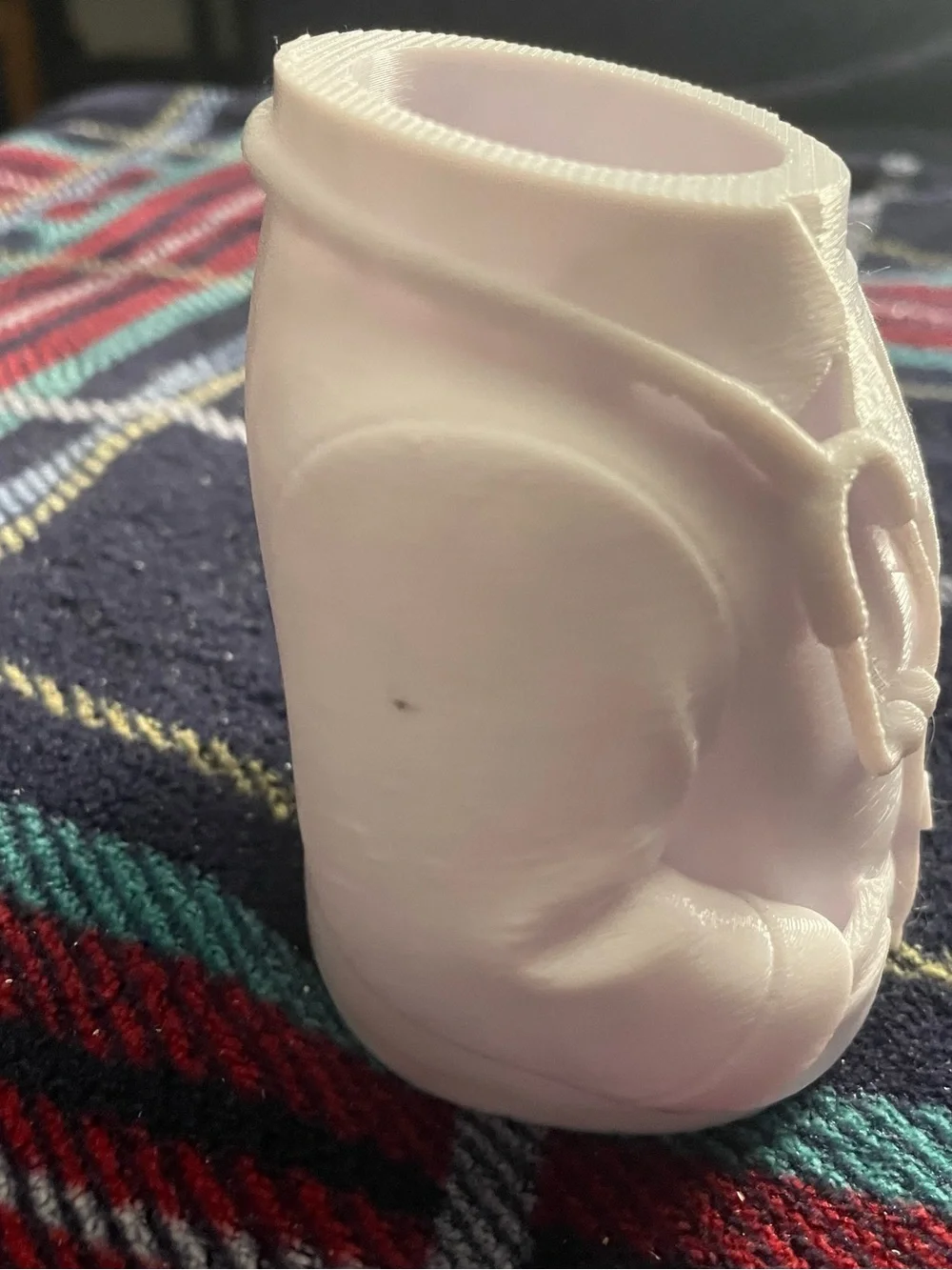 Desktop doctor with white coat and stethoscope molded pencil cup